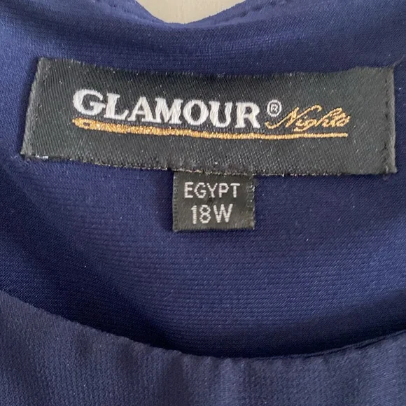 Glamour Deep Blue Asymmetrical Dress - Picture 2 of 10